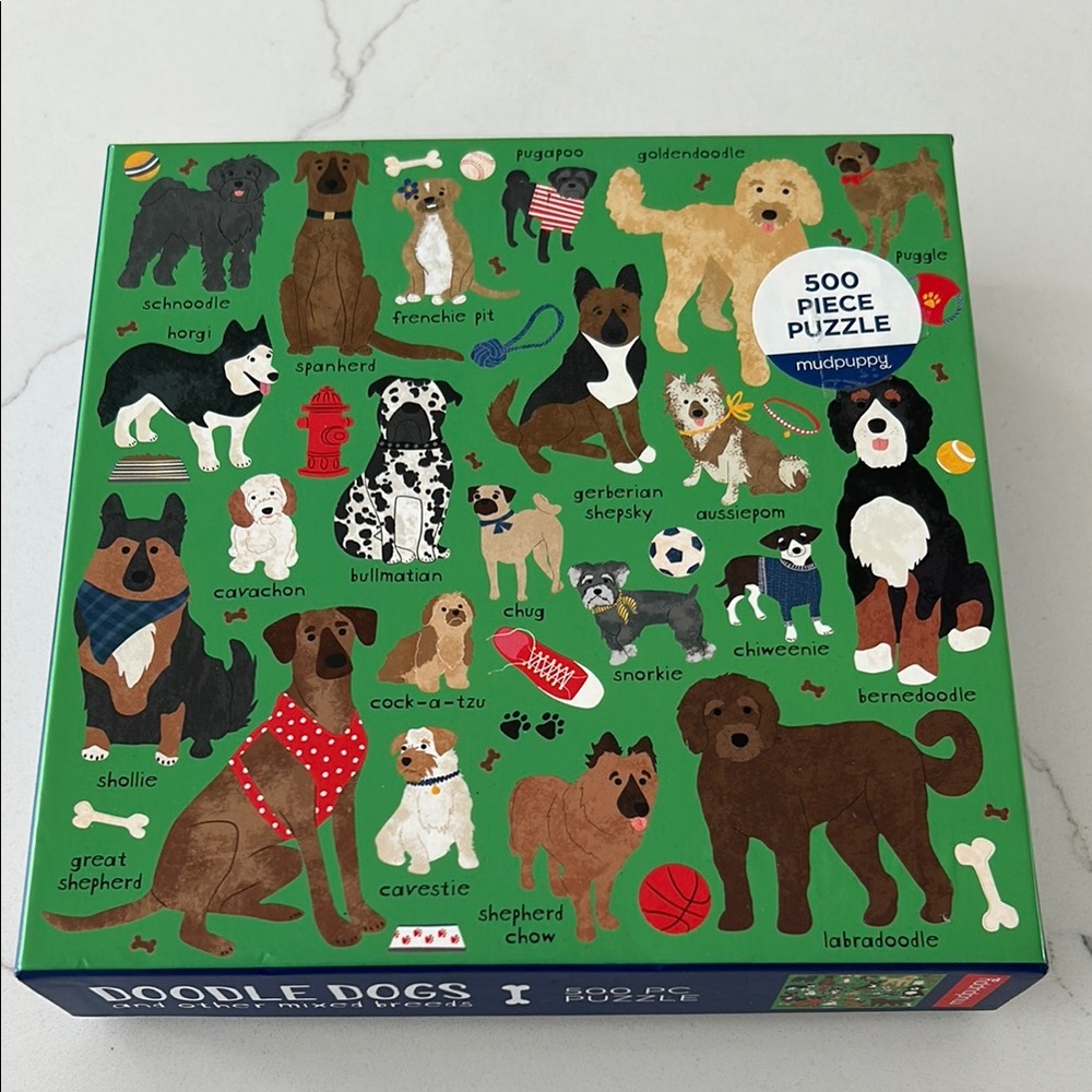 NEW- Doodle Dogs - Mudpuppy 500-Piece Puzzle